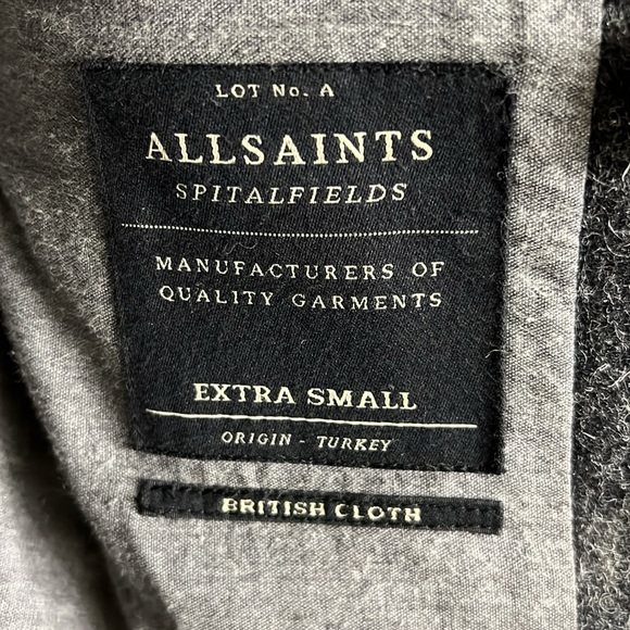 AllSaints “Sailor” Pea Coat with Toggle Closures - Picture 2 of 4